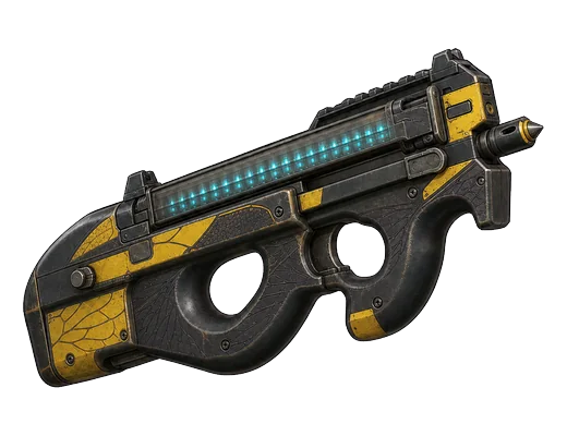 Neon Wasp — a brightly finished compact submachine gun