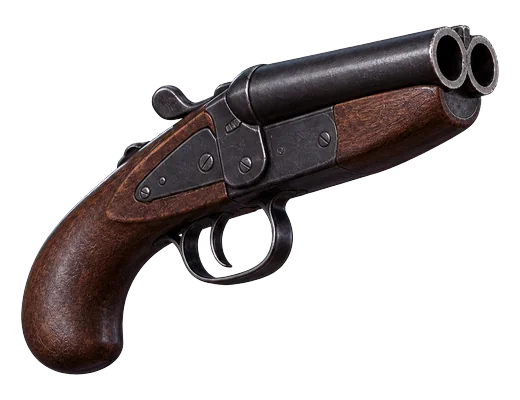 Sawed-Off Coach Gun — a shortened double-barrel shotgun